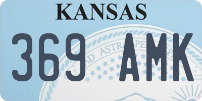 KS license plate 369AMK