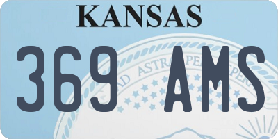 KS license plate 369AMS