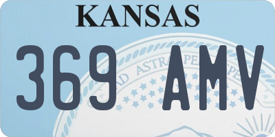 KS license plate 369AMV