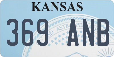 KS license plate 369ANB