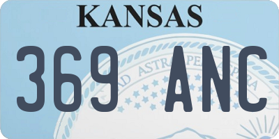 KS license plate 369ANC