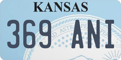KS license plate 369ANI