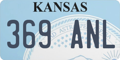 KS license plate 369ANL