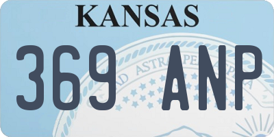KS license plate 369ANP