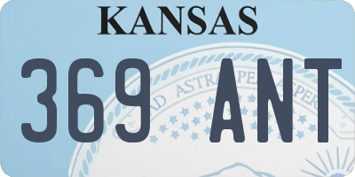 KS license plate 369ANT