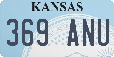 KS license plate 369ANU