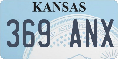 KS license plate 369ANX