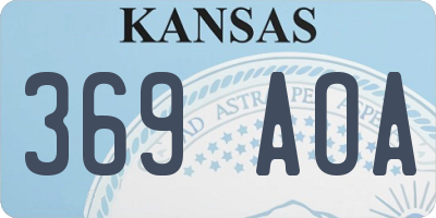 KS license plate 369AOA