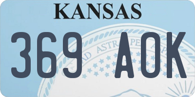 KS license plate 369AOK