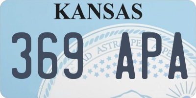 KS license plate 369APA
