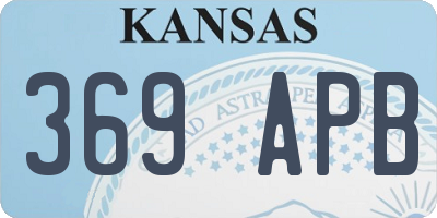 KS license plate 369APB