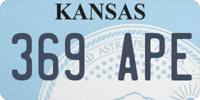KS license plate 369APE