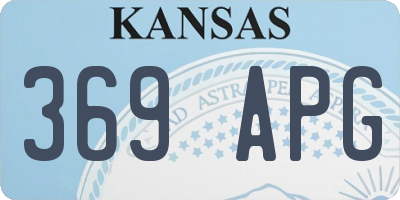 KS license plate 369APG