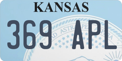KS license plate 369APL
