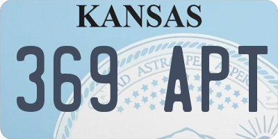 KS license plate 369APT