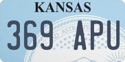 KS license plate 369APU
