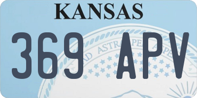 KS license plate 369APV