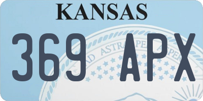 KS license plate 369APX