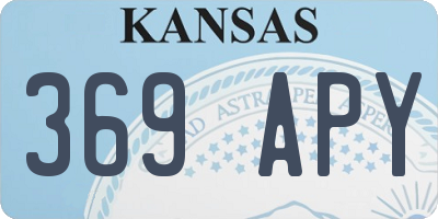 KS license plate 369APY