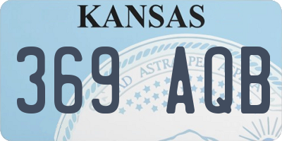 KS license plate 369AQB