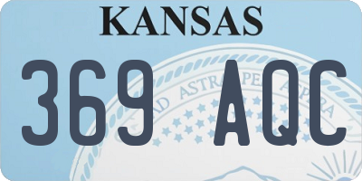KS license plate 369AQC