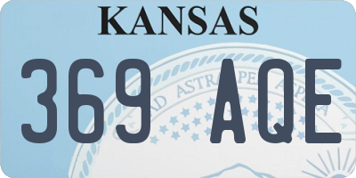 KS license plate 369AQE