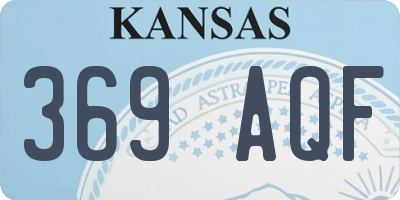 KS license plate 369AQF