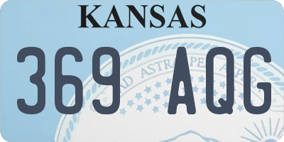 KS license plate 369AQG
