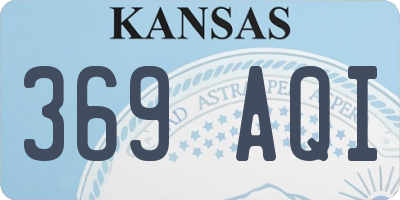 KS license plate 369AQI