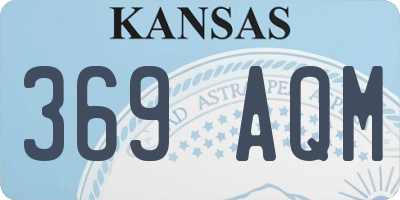 KS license plate 369AQM
