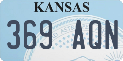 KS license plate 369AQN