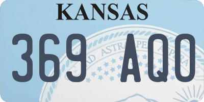 KS license plate 369AQO