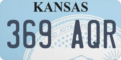 KS license plate 369AQR