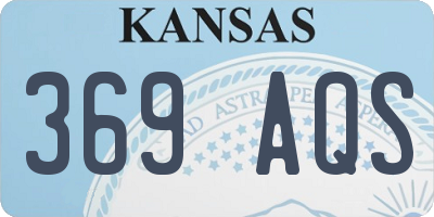 KS license plate 369AQS