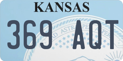 KS license plate 369AQT