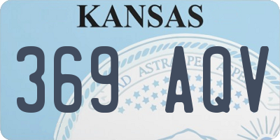 KS license plate 369AQV