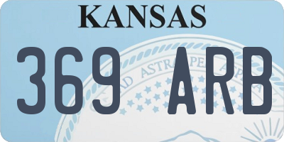 KS license plate 369ARB