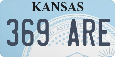 KS license plate 369ARE