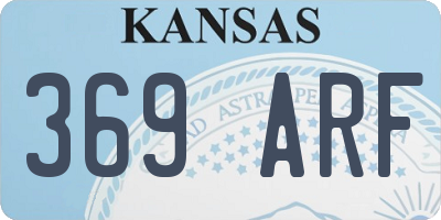 KS license plate 369ARF