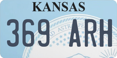 KS license plate 369ARH