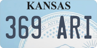 KS license plate 369ARI