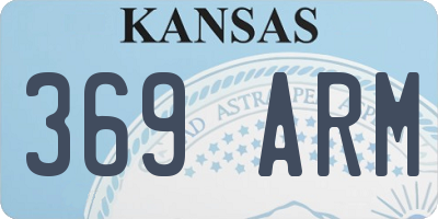 KS license plate 369ARM