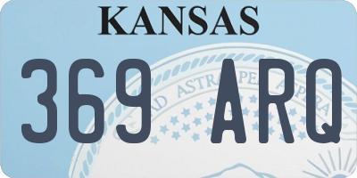 KS license plate 369ARQ