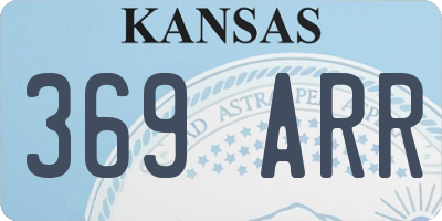 KS license plate 369ARR
