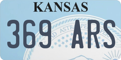 KS license plate 369ARS