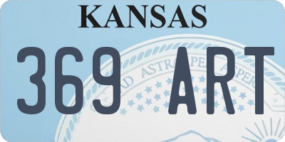 KS license plate 369ART