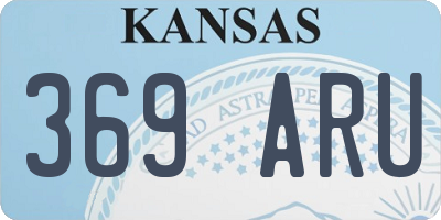 KS license plate 369ARU