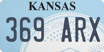 KS license plate 369ARX