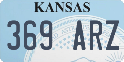 KS license plate 369ARZ