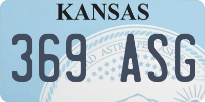 KS license plate 369ASG